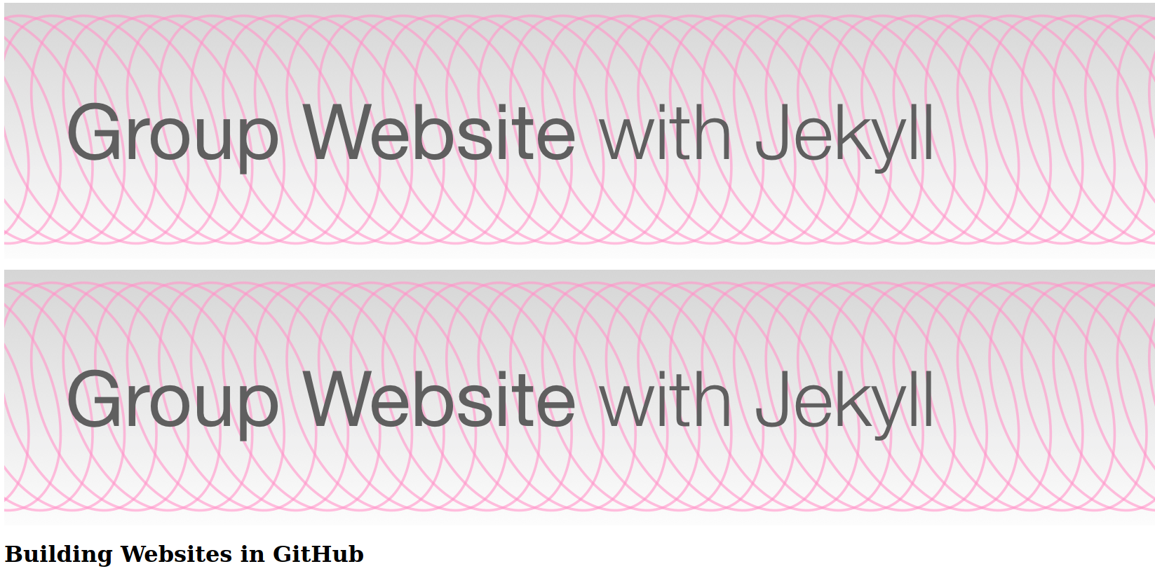 A page displaying the site title banner twice.